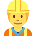 Construction Worker emoji on Twitter / X