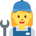 Woman Mechanic emoji on Twitter / X