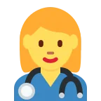 Woman Health Worker emoji on Twitter / X