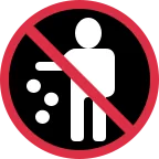No Littering emoji on Twitter / X