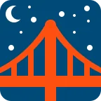 Bridge at Night emoji on Twitter / X