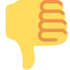 Thumbs Down emoji on Twitter / X