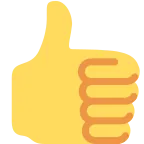 Thumbs Up emoji on Twitter / X