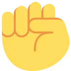 Raised Fist emoji on Twitter / X