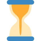 Emoji Reloj de arena con tiempo en Twitter / X