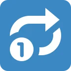 Repeat Single Button emoji on Twitter / X