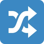 Shuffle Tracks Button emoji on Twitter / X