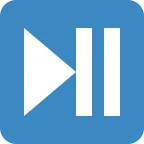 Play or Pause Button emoji on Twitter / X