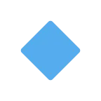 Emoji Rombo azul pequeño en Twitter / X