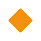 Emoji Rombo naranja pequeño en Twitter / X