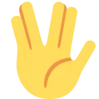 Emoji Saludo vulcano en Twitter / X