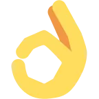 OK Hand emoji on Twitter / X