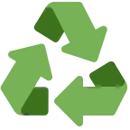 Emoji Símbolo de reciclaje en Twitter / X