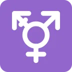 Emoji Símbolo de transgénero en Twitter / X