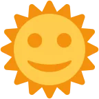 Emoji Sol con cara en Twitter / X