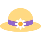 Emoji Sombrero de mujer en Twitter / X