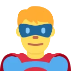 Emoji Superhéroe en Twitter / X