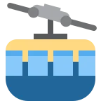 Emoji Teleférico de montaña en Twitter / X