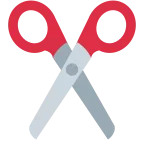 Scissors emoji on Twitter / X