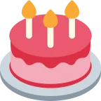 Emoji Torta de cumpleaños en Twitter / X