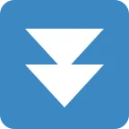 Fast Down Button emoji on Twitter / X