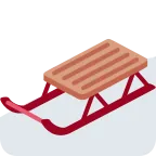 Sled emoji on Twitter / X