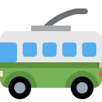 Trolleybus emoji on Twitter / X