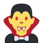 Man Vampire emoji on Twitter / X