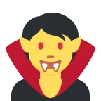 Emoji Vampiro en Twitter / X