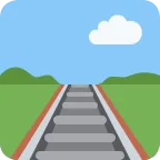 Emoji Vía de tren en Twitter / X