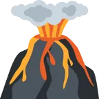 Emoji Volcán en Twitter / X