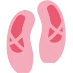 Emoji Zapatillas de ballet en Twitter / X