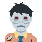 Emoji Zombi hombre en Twitter / X