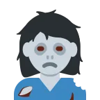 Emoji Zombi mujer en Twitter / X