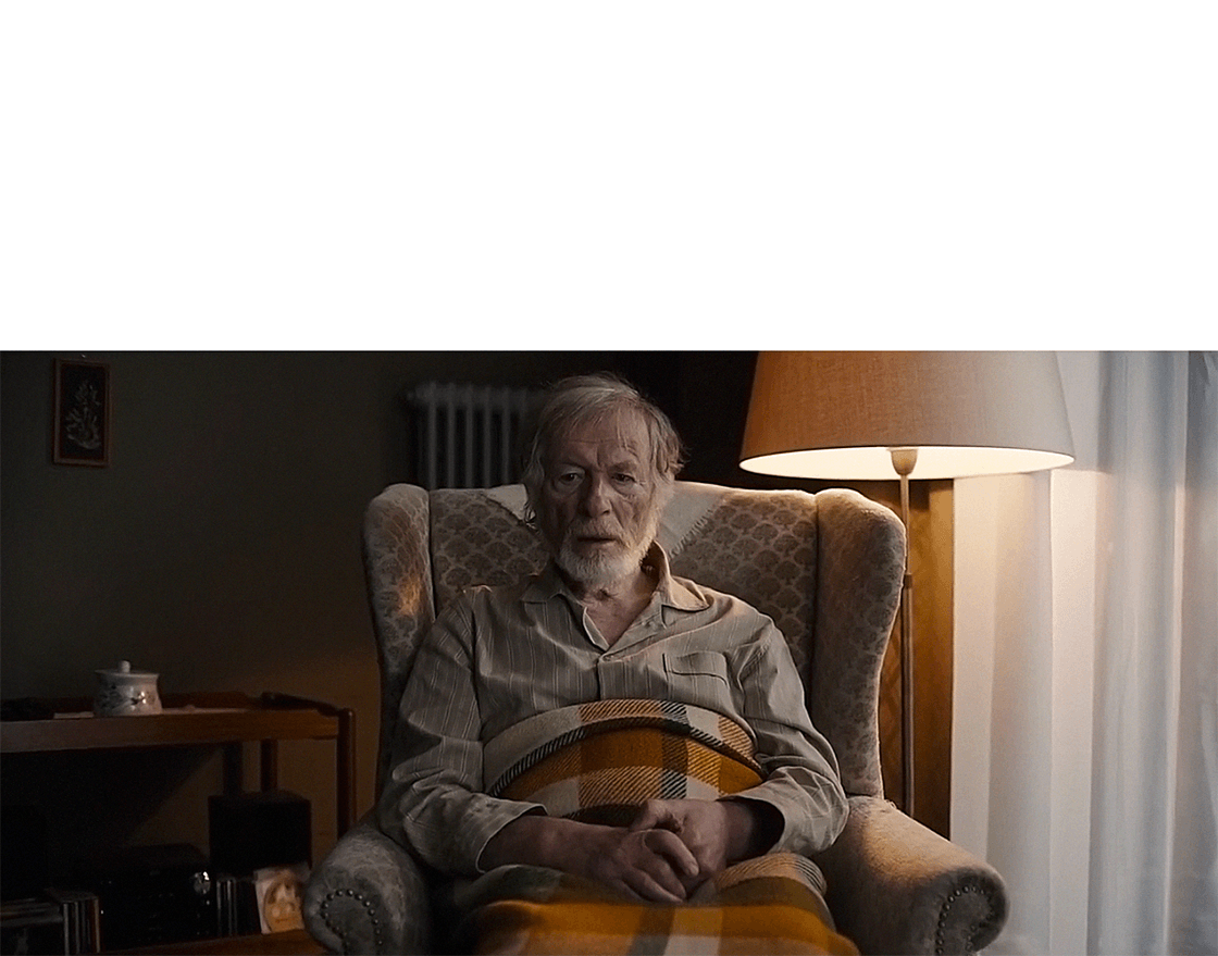 Va a suceder otra vez meme: Un viejo al parecer siente que se viene una catástrofe y dice la frase