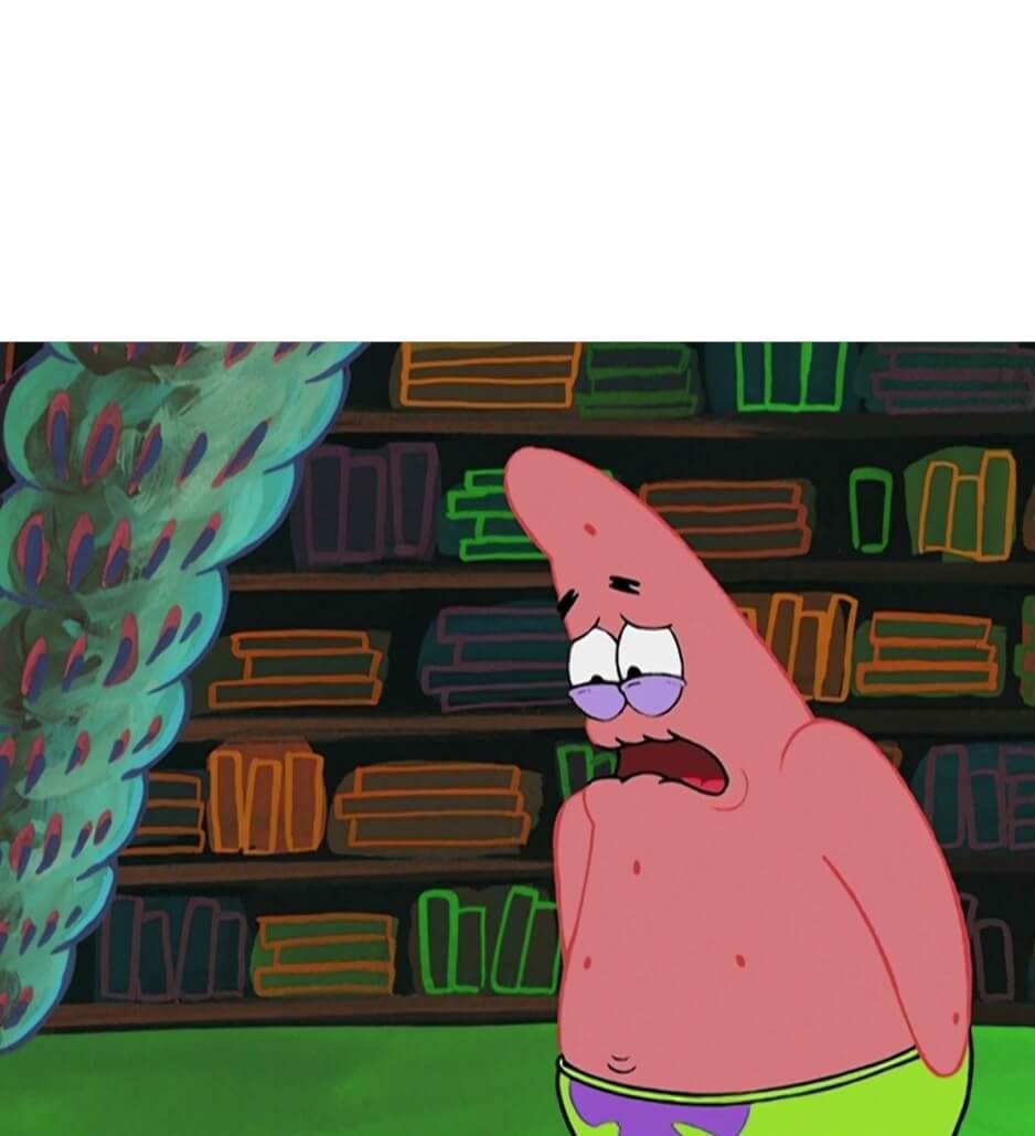 Pobre cosita fea meme: Patricio diciéndole feo a Bob esponja.